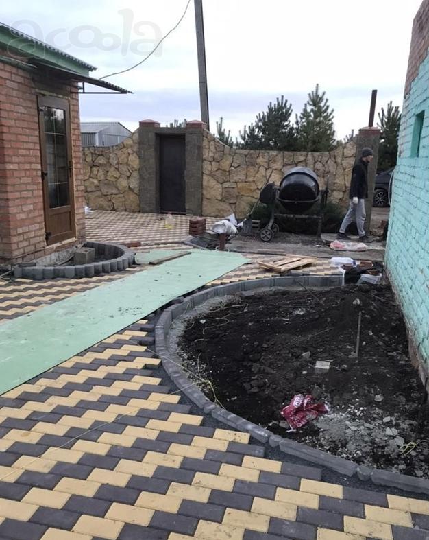 Укладка брусчатки, бордюра, Отделочные работы под ключ
